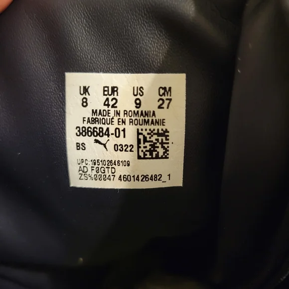 Puma palomo mens size 9 new Navy and Red High-Top Sneakers - Picture 8 of 11